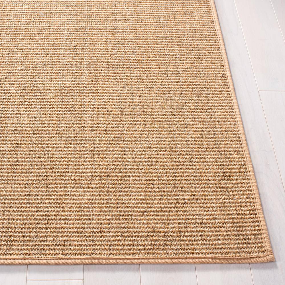 Beige Handmade Wool Runner Rug with Non-slip Backing