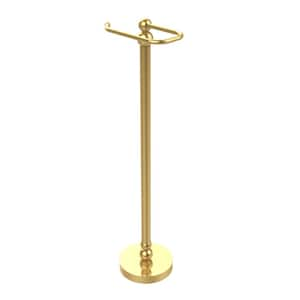 Allied Brass TS-28-PB Free Standing European Style Toilet Tissue Holder Polished Brass