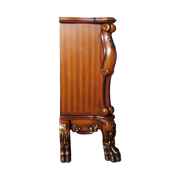 Acme Furniture - Dresden 47 in. Freestanding Wooden Electric Fireplace in Cherry Oak