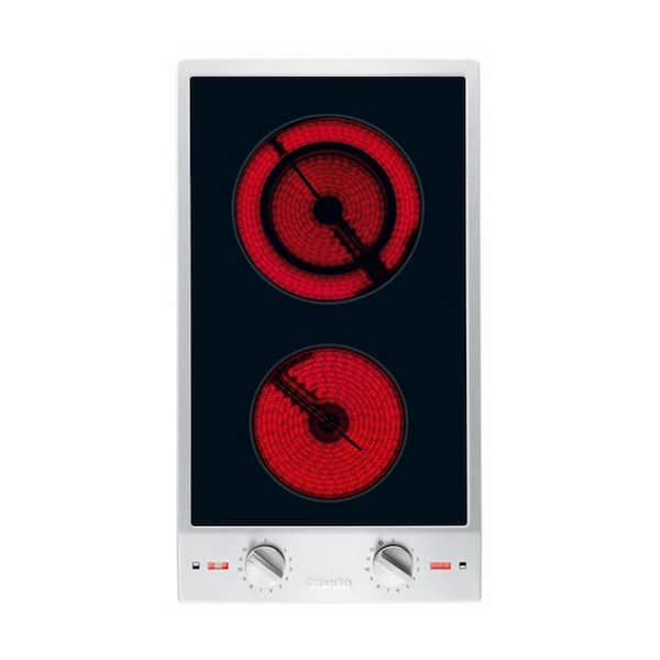 Miele 12 in. Radiant Electric Cooktop in Stainless Steel with 2 Elements