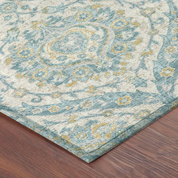 Chantille Machine Washable Indoor/Outdoor Abstract ACN2703 Ivory 10 ft. x 14 ft. Area Rug