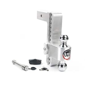 180 Hitch - 10" Adjustable Trailer Hitch for 2.5" Receiver w/ Chrome Plated Balls & 2 pc Keyed Alike Lock Set