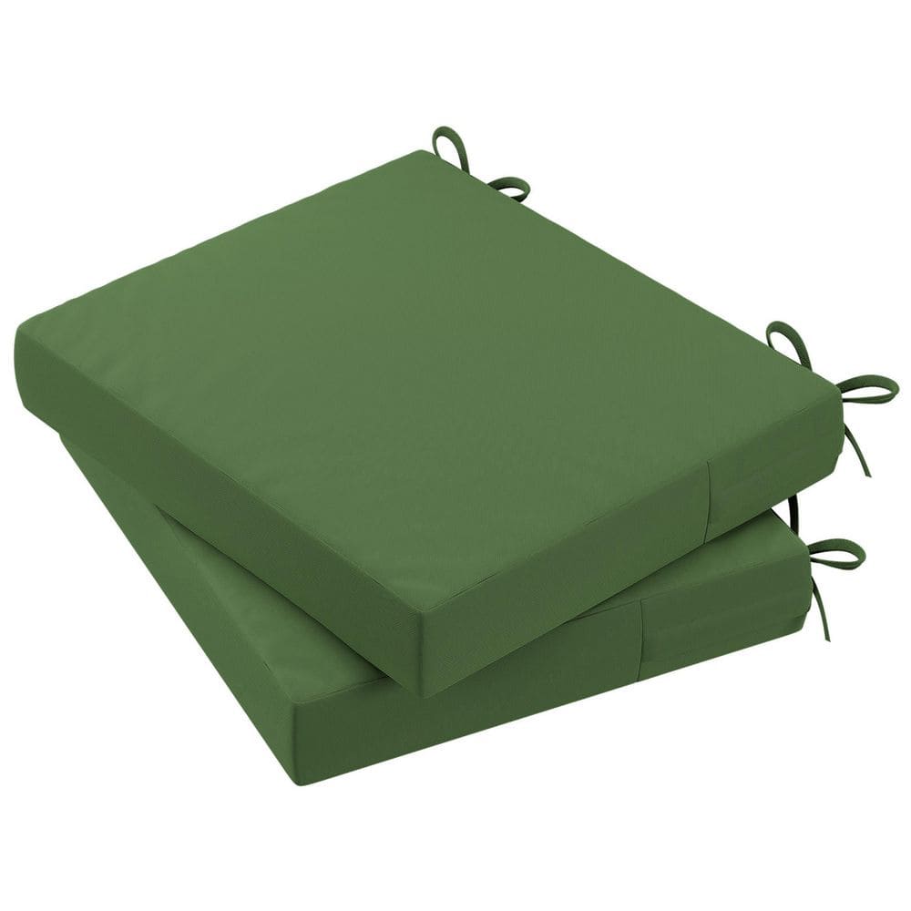 18 in. x 16 in. x 3 in. Outdoor Rectangular Dining Chair Seat Cushion for P