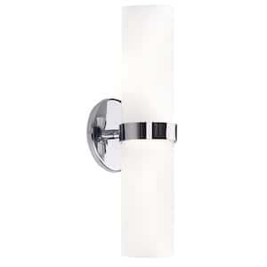 Milano 15-in 1 Light 17-Watt Chrome Integrated LED Wall Sconce