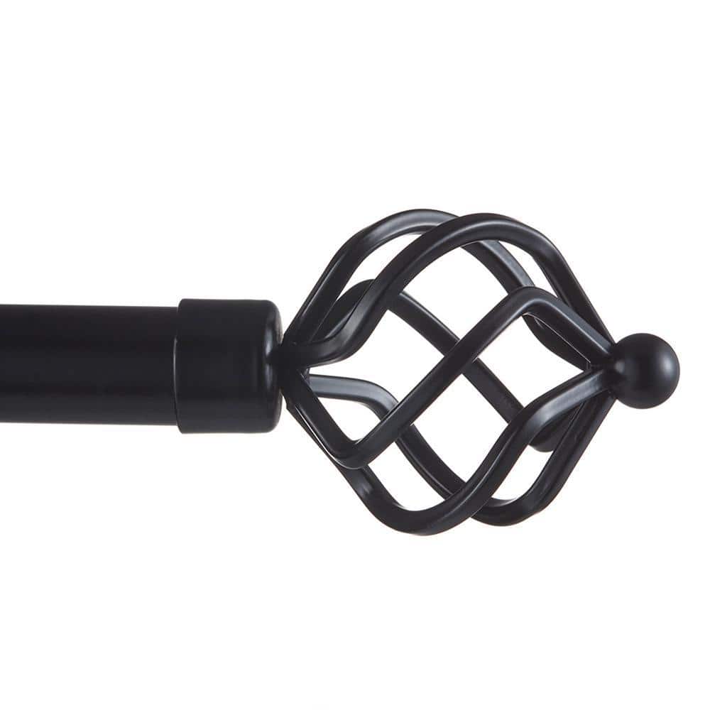 EXCLUSIVE HOME Torch 66 in. - 120 in. Adjustable 1 in. Single Curtain ...