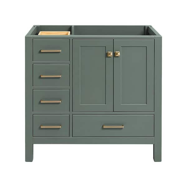 Cambridge 36 in. W x 21.5 in. D x 34.5 in. H Bath Vanity Cabinet without Top in Vintage Green