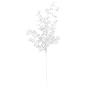 36 in. White Artificial Eucalyptus Leaf Stem Plant Greenery Foliage Spray Branch (Set of 3)