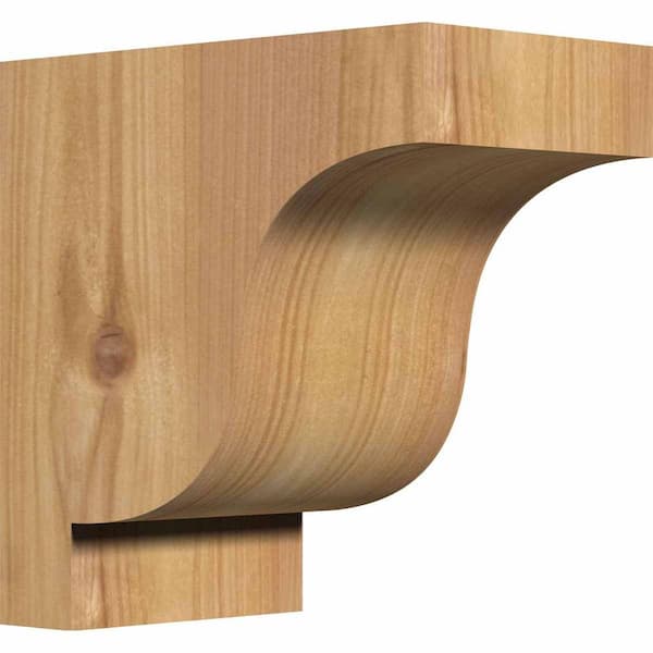 Ekena Millwork 3-1/2 in. x 6 in. x 6 in. Western Red Cedar Newport Smooth Corbel