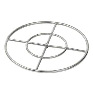 24 in. Dual-Ring 304. Stainless Steel Fire Pit Ring Burner, 1/2 in. Inlet