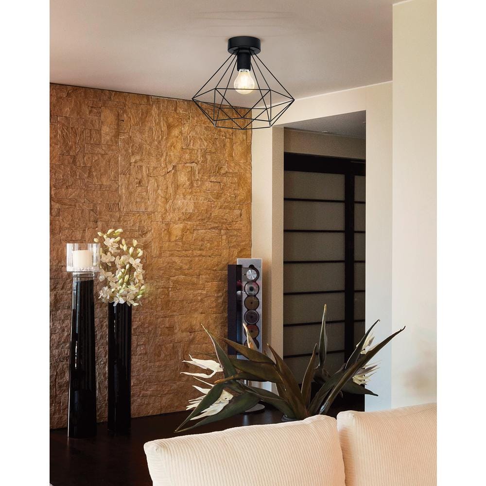 Tarbes Matte Black Indoor/Outdoor Ceiling Light