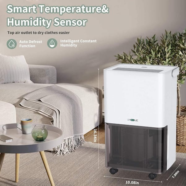 32 Pints 2000 Sq. Ft Dehumidifier For Home And Basements With 3-Color Digital Display