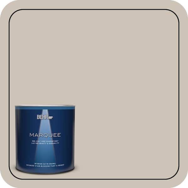 BEHR MARQUEE 1 qt. #720C-3 Wheat Bread One-Coat Hide Satin Enamel Interior Paint & Primer