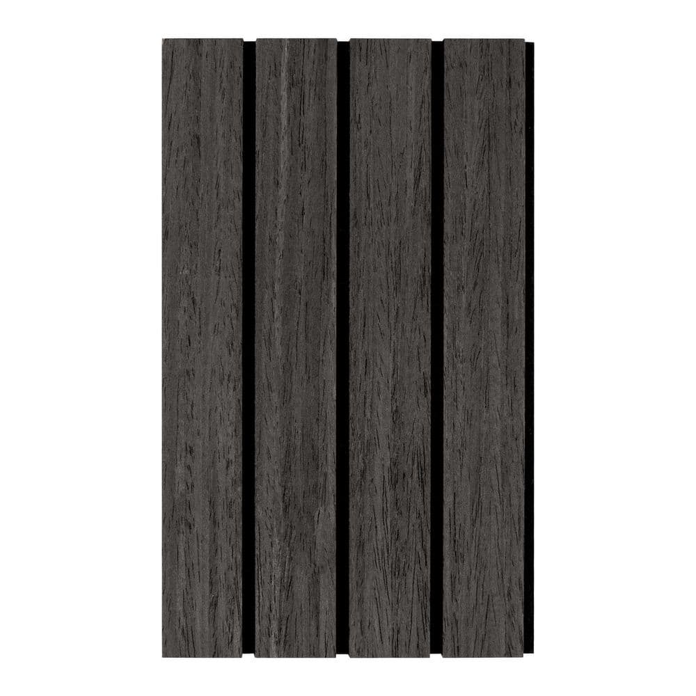 sunwings 2/5 in. x 1-3/5 ft. x 3/5 ft. Black Wood Slat Acoustic