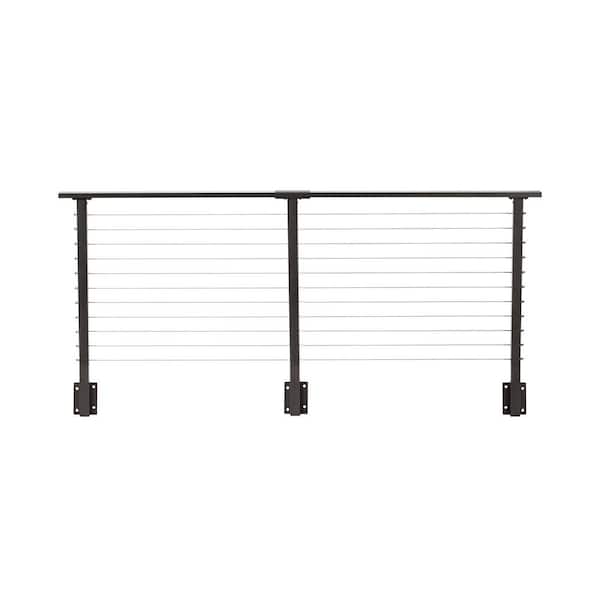 CityPost 10 ft. Deck Cable Railing, 36 in. Face Mount, Bronze