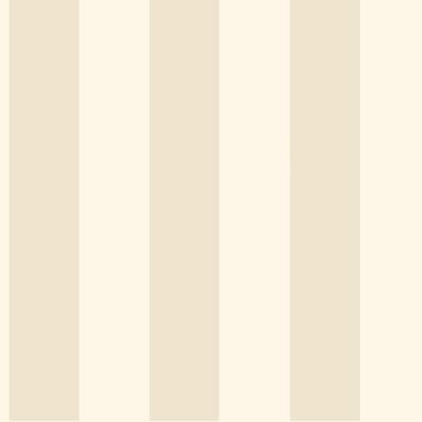 York Wallcoverings Beige 3 in. Stripe Strippable Wallpaper Roll (Covers 56 sq. ft.)