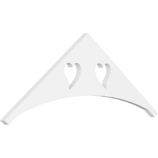 Ekena Millwork 1 in. x 36 in. x 13-1/2 in. (9/12) Pitch Winston Gable Pediment Architectural Grade PVC Moulding