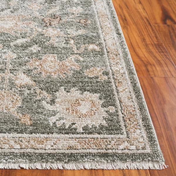 SAFAVIEH Hazel 4 ft. x 6 ft. Green/Beige Abstract Floral Area Rug