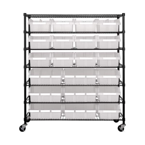 Seville Classics 7-Tier Commercial NSF Certified 21-Bin Rack