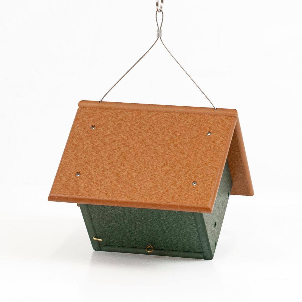 8'' Hanging Green and Cedar Recycled Plastic Birdhouse
