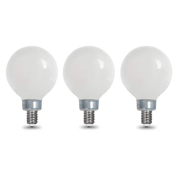 40-Watt Equivalent G16.5 Dimmable ENERGY STAR CEC Filament LED Light Bulb Soft White (3-Pack)