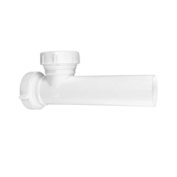 The Plumber's Choice 1-1/2 in. x 5 in. L Polypropylene End Outlet Tee for Trap for Tubular Drain Applications, White 21125P