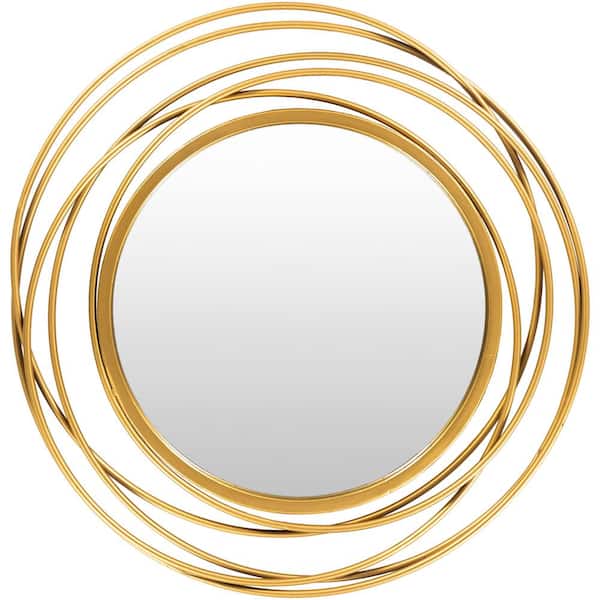 Livabliss Dixie 22 in. H x 21 in. W Gold Framed Decorative Mirror