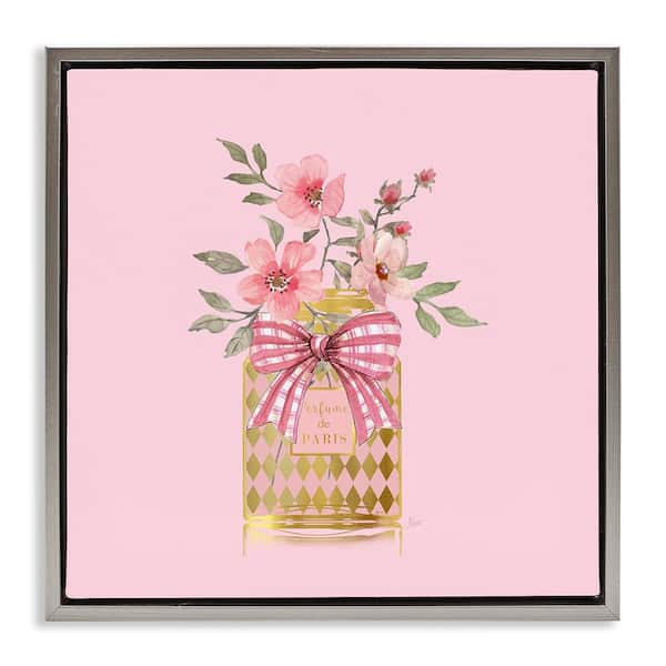 Stupell Industries Perfume Bouquet Florals by Nan Gray Floater Frame Nature Graphic Art Print 18 in. x 18 in.