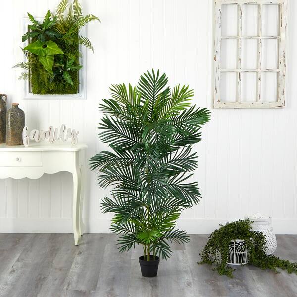 Nearly Natural 5 ft. Artificial Areca Palm Tree UV Resistant (Indoor/Outdoor)