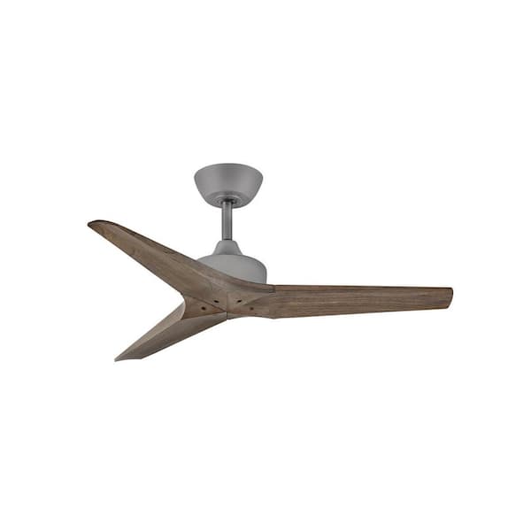 HINKLEY Chisel 44 in. Indoor/Outdoor Graphite Ceiling Fan with Wall Switch