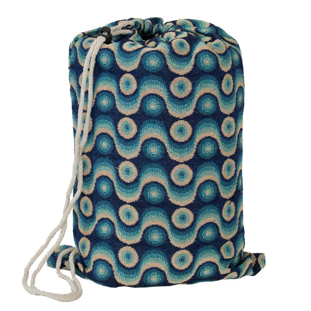 Retro Waves Polyester and Cotton Double Hammock for Two