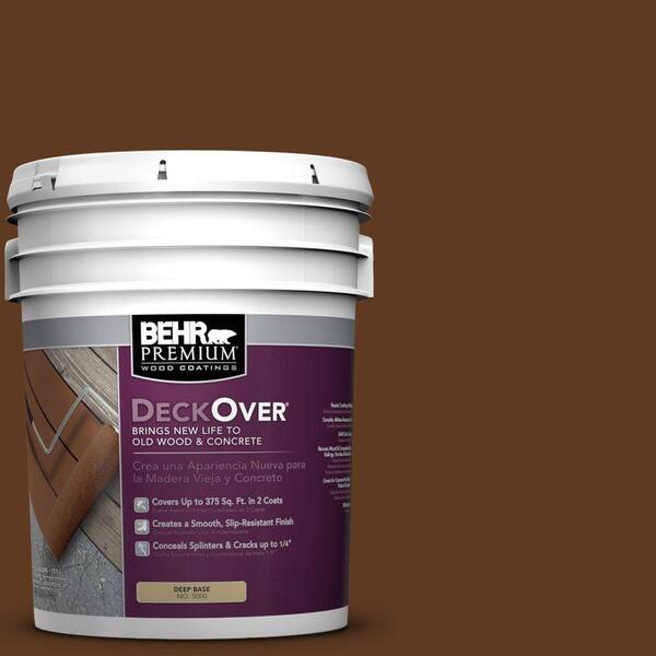 BEHR Premium DeckOver 5 gal. #SC-129 Chocolate Solid Color Exterior Wood and Concrete Coating