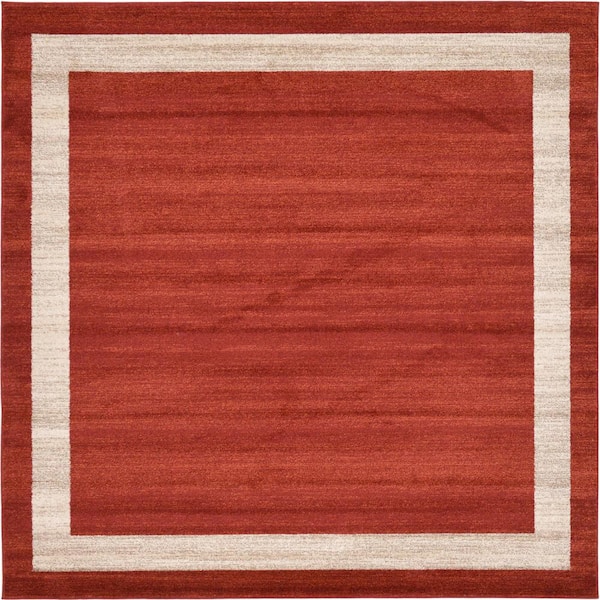 Unique Loom Del Mar Maria Terracotta 8' 0 x 8' 0 Square Rug