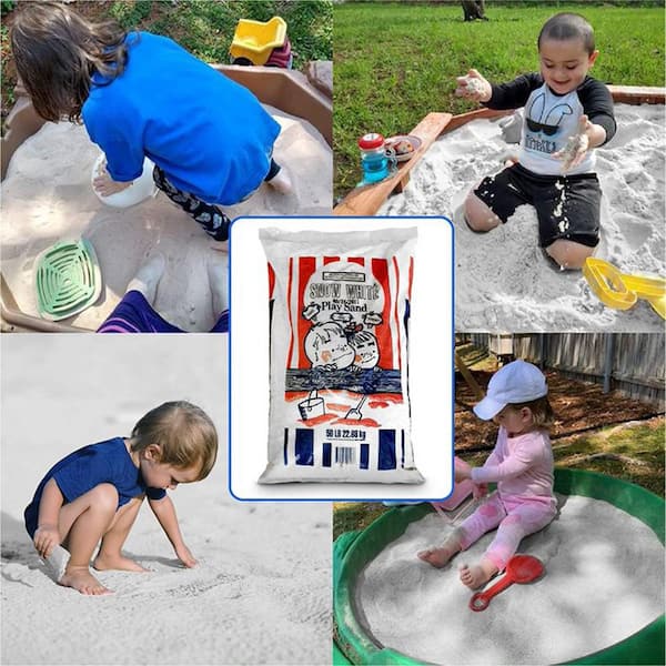 US SILICA Snow White Comfortable Play Sand for Sand Tables, White, 50 lbs.  Bag 15219P14160 - The Home Depot
