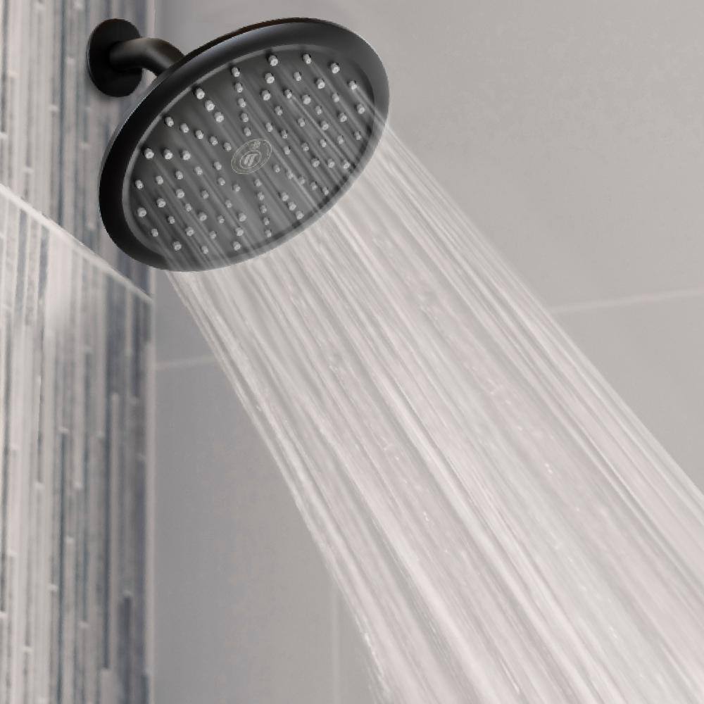 Large Matte Black Wall Mounted Rain Shower Head