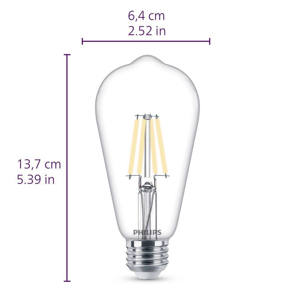 Clear Spiral Filament Dimmable Vintage LED Light Bulb