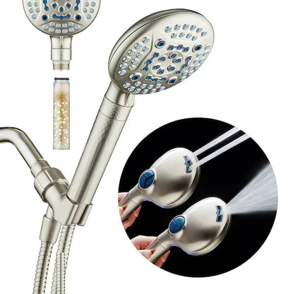 AQUACARE 10-Spray Wall Mount Handheld Shower Head with Filtration