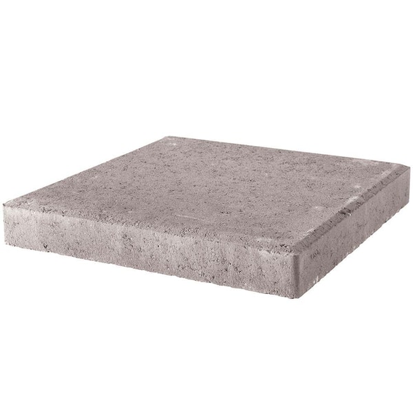 Pavestone 24 in. L x 24 in. W x 50 mm H Antique Pewter Square Concrete Step Stone