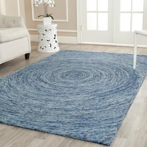 Ikat Dark Blue/Multi Doormat 2 ft. x 3 ft. Solid Area Rug