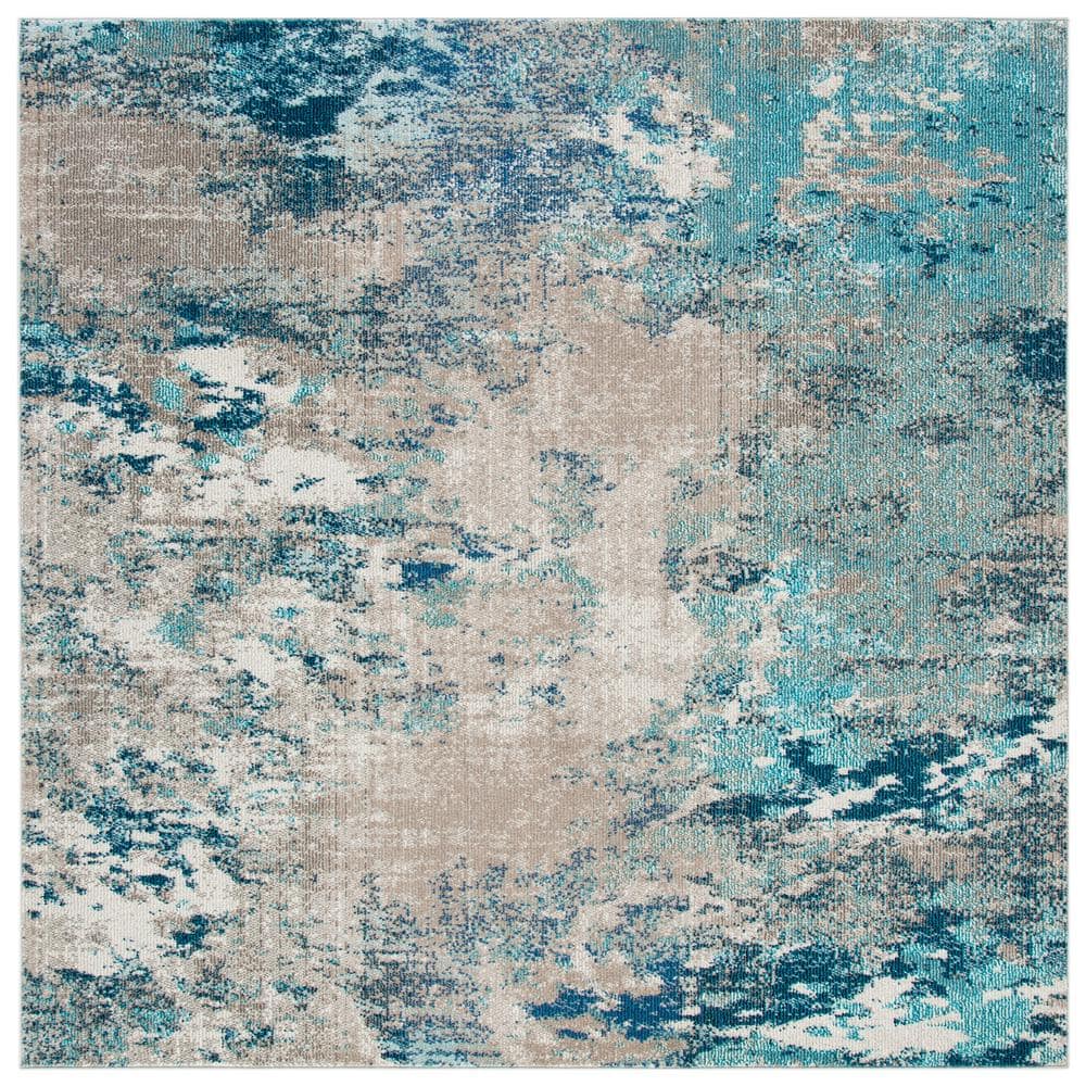 Madison Blue/Gray 11 ft. x 11 ft. Abstract Gradient Square Area Rug price history on PriceWatchPro