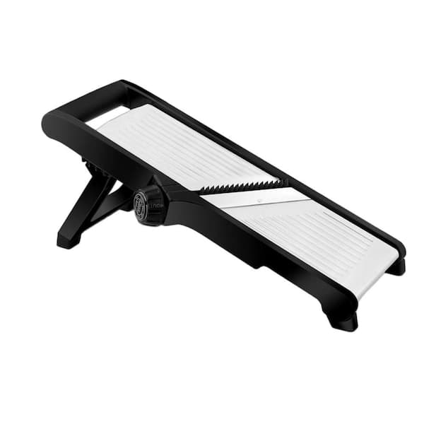 Black Mandoline Food Slicer, Adjustable Mandoline Slicer for Kitchen, Stainless Steel Mandolin Vegetable Chopper