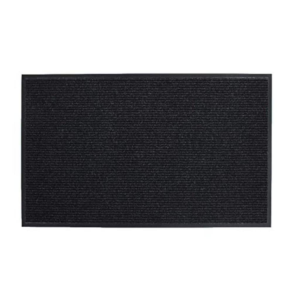 Clorox 2-ft x 3-ft Gray Rectangular Indoor Door Mat in the Mats