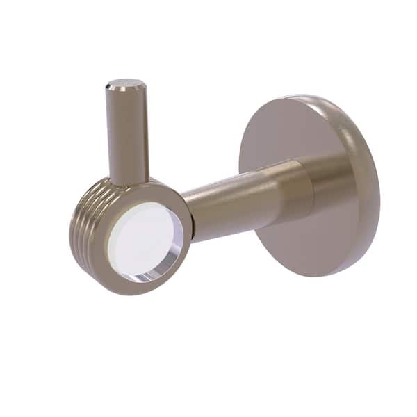 Allied Brass Clearview Collection J-Hook Robe/Towel Hook with Groovy Accents in Antique Pewter