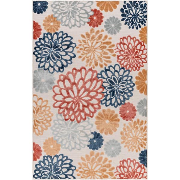 Livabliss Cabo Multicolor Cottage 5 ft. x 7 ft. Indoor/Outdoor Area Rug