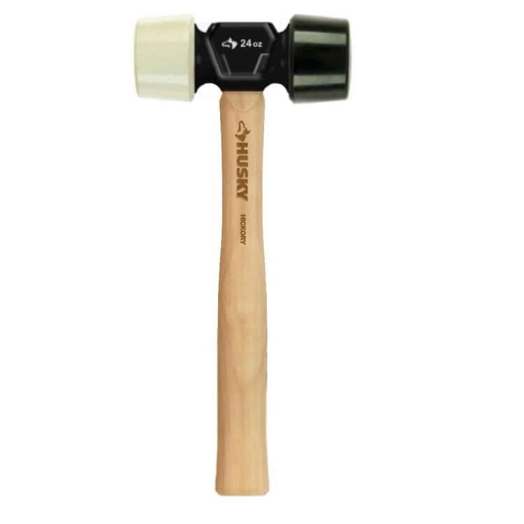 Husky 24 oz. Hickory 2-Sided Soft Face Mallet