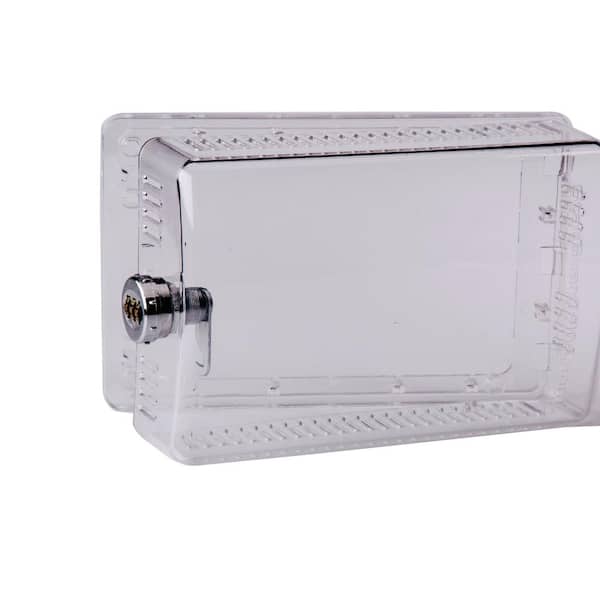 9-1/4 in. x 6 in. x 2-5/8 in. Keyless Combination Lock Thermostat Guard, Clear (3-Pack)