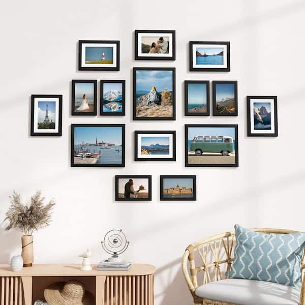 Cubilan 5x7 Multiple sizes Matted Black Plastic Hanging Picture