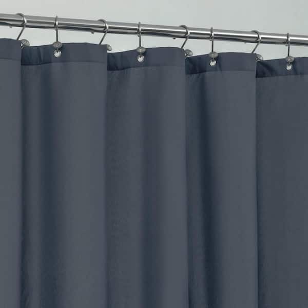 72 in. W x 84 in. L Waterproof Fabric Shower Curtain in Stone Blue