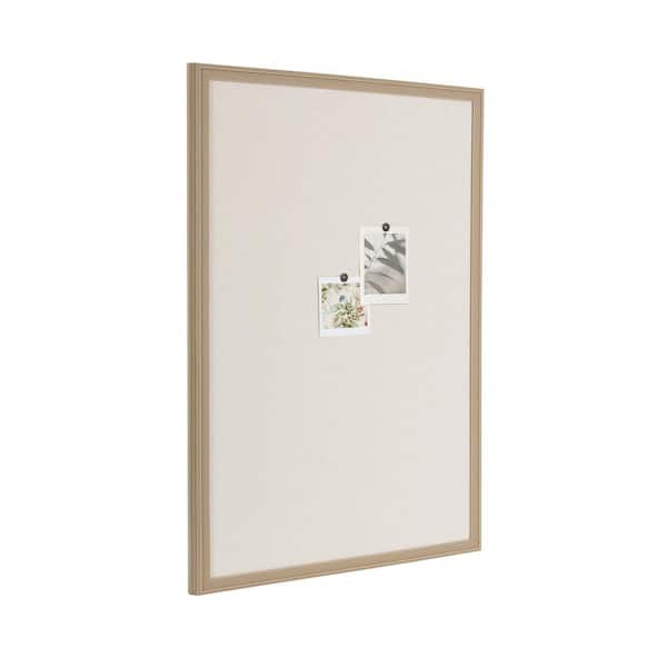Oakhurst 24 in. W x 36 in. H Pinboard, Natural with Linen Fabric Surface