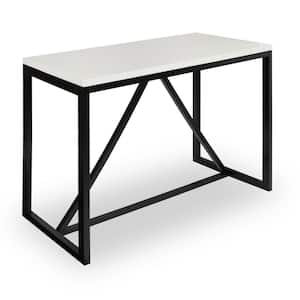 Truss 48.00 in. Rectangle White Wood with Wood Frame Seats 2