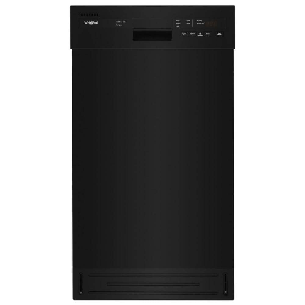 18 in. Front Standard Built-In Dishwasher in Black with 5-Cycles 50 dBA
